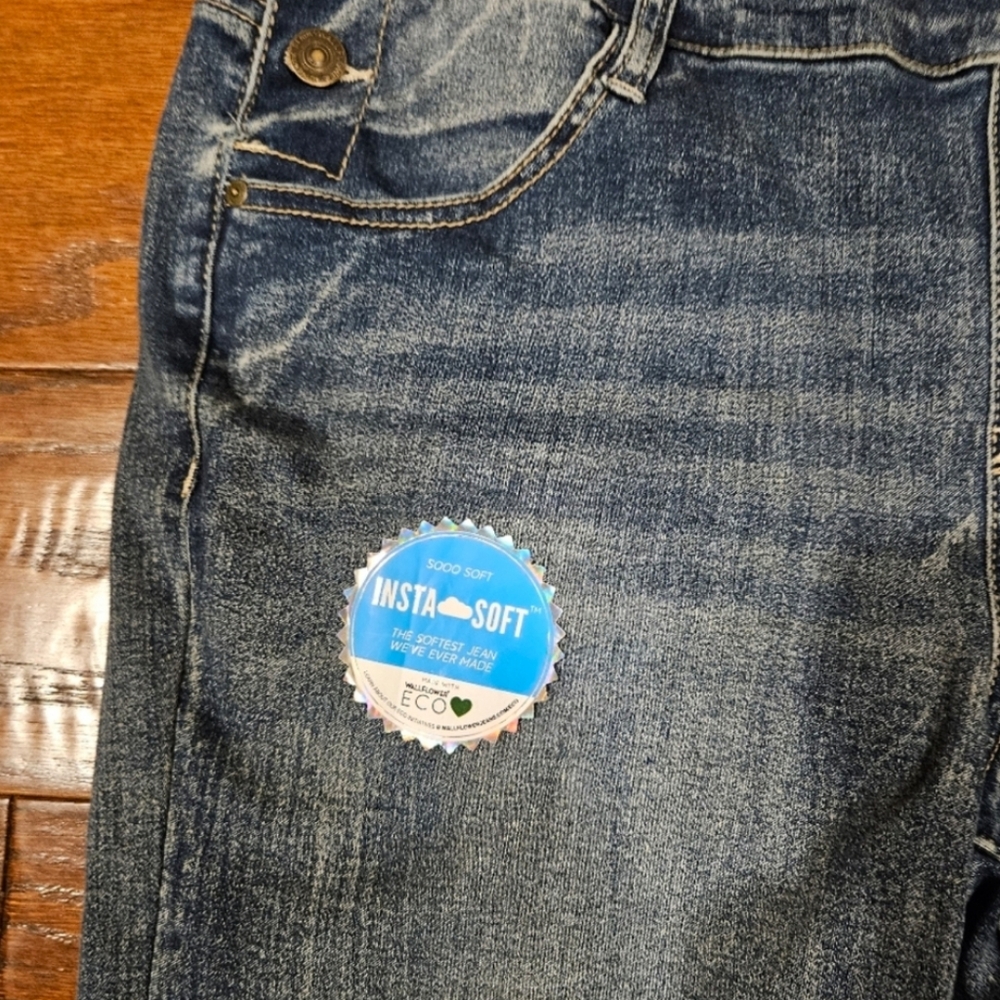 NWT WALLFLOWER Junior's Denim Overalls - Size Large - Picture 5 of 11